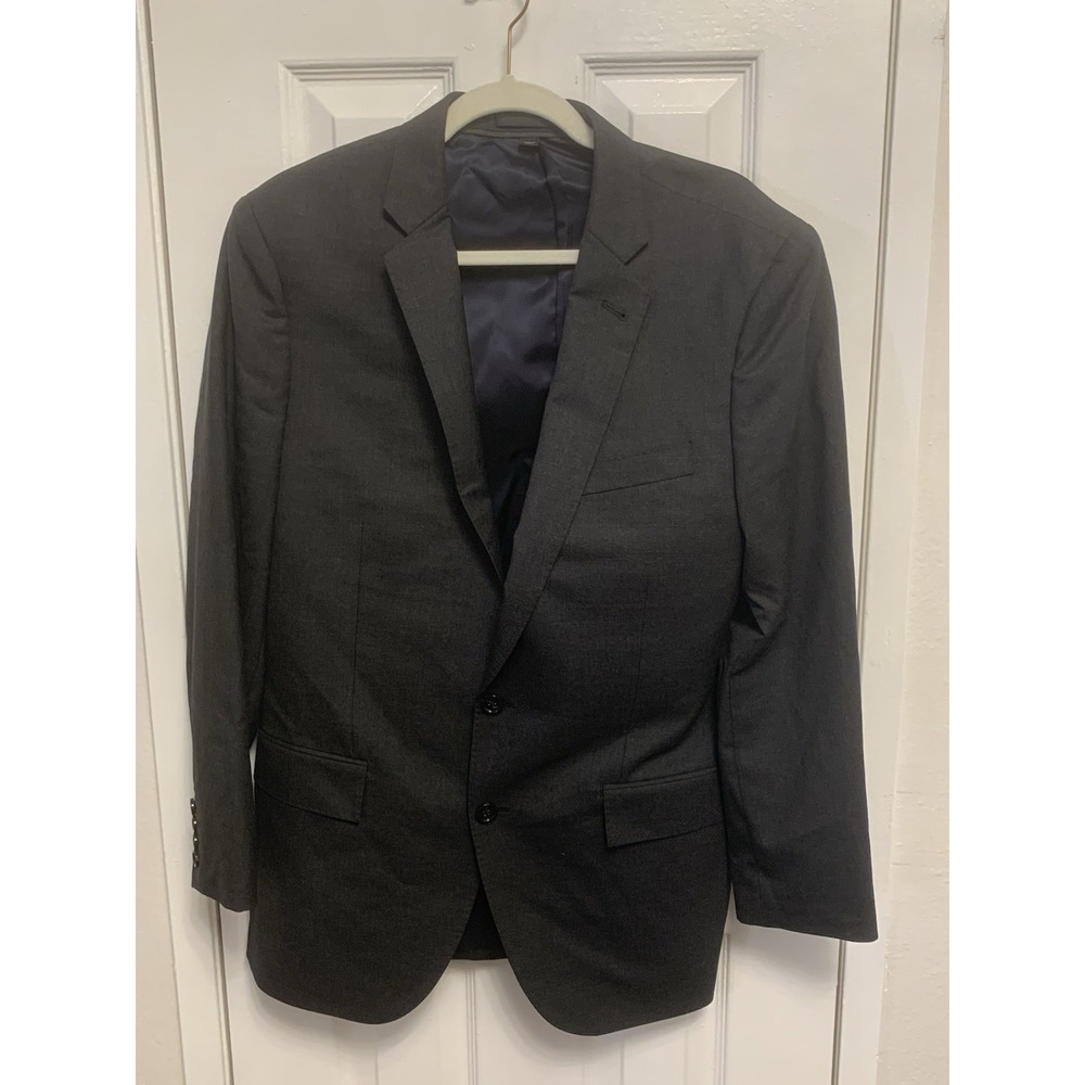 J Crew Ludlow Loro Piana Super 120s Wool Blazer 40R Dark Gray Suit Jacket
